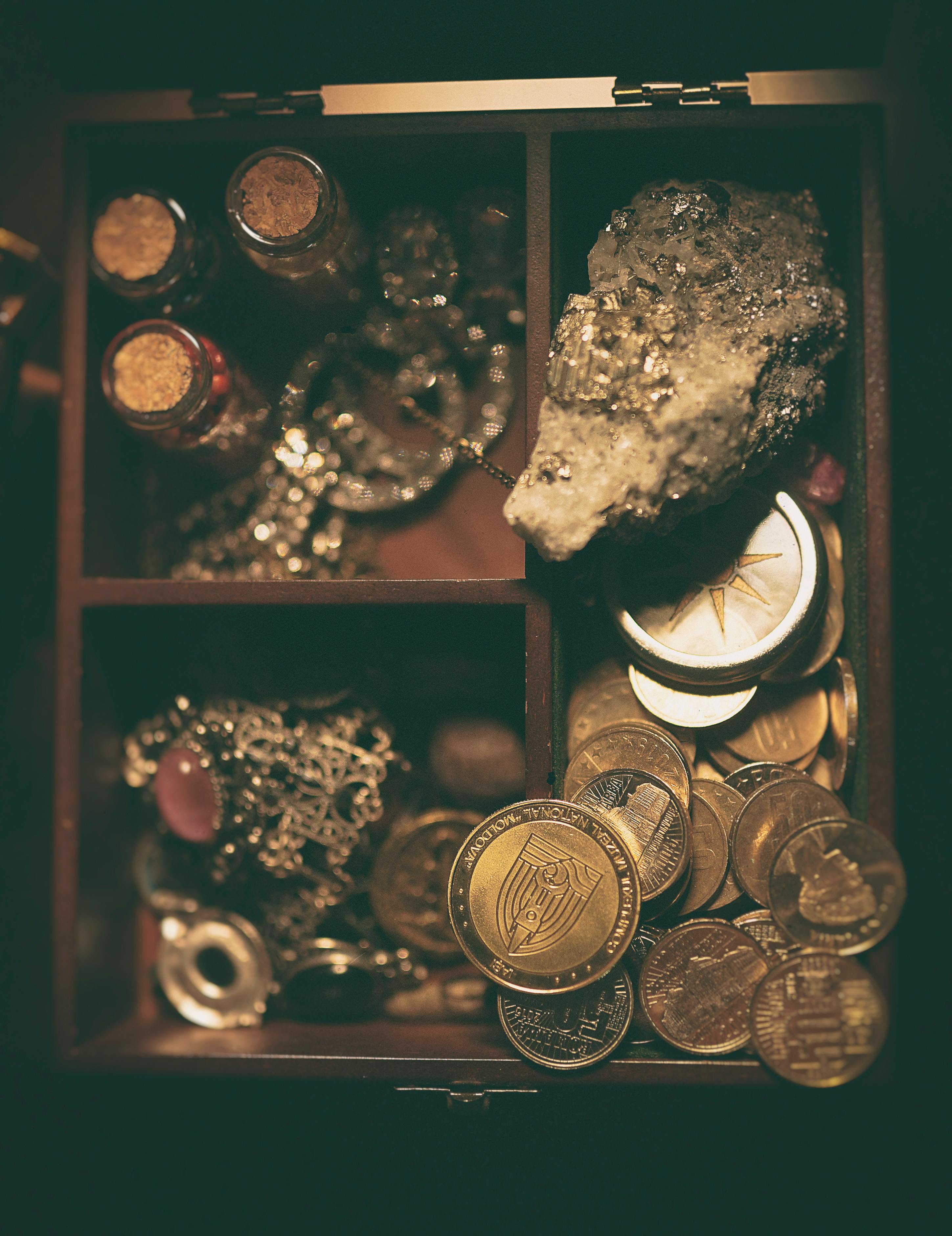 coins and jewelry collection