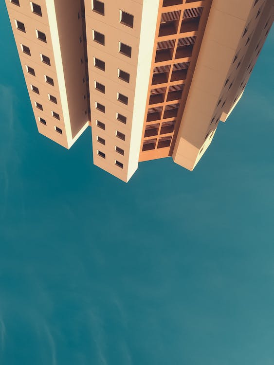 Low Angle Shot of a High Apartment Building 
