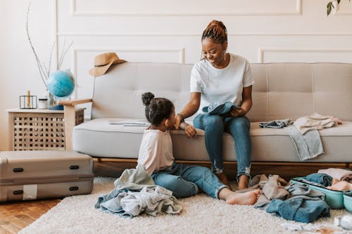 Photos gratuites de à la maison, afro-américain, bagage