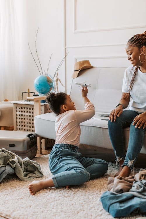 Photos gratuites de à la maison, afro-américain, enfant