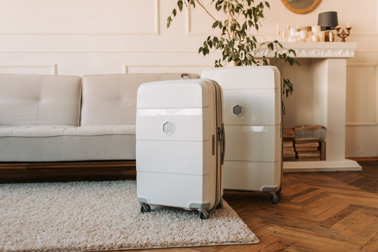 Suitcases Beside A Sofa