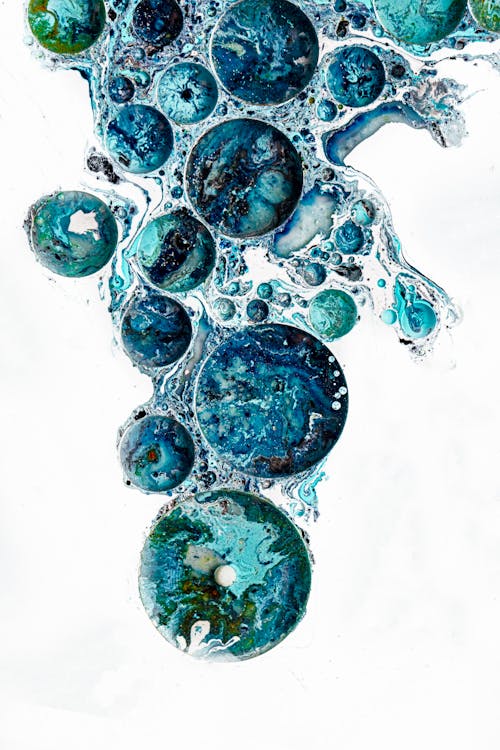 Foto d'estoc gratuïta de abstracte, blau, bombolles