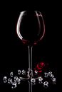Red Wine in Clear Wine Glass