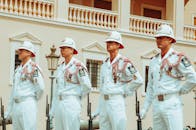 The Military Personnel of Monaco Holding Bayonets