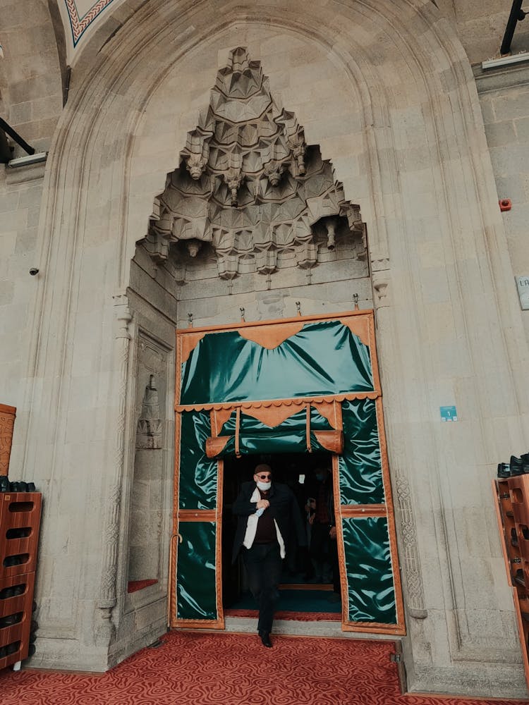 Man In Mosque Door