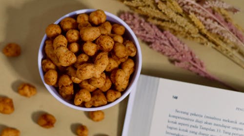 Overhead Shot of a Bowl with Fried Food