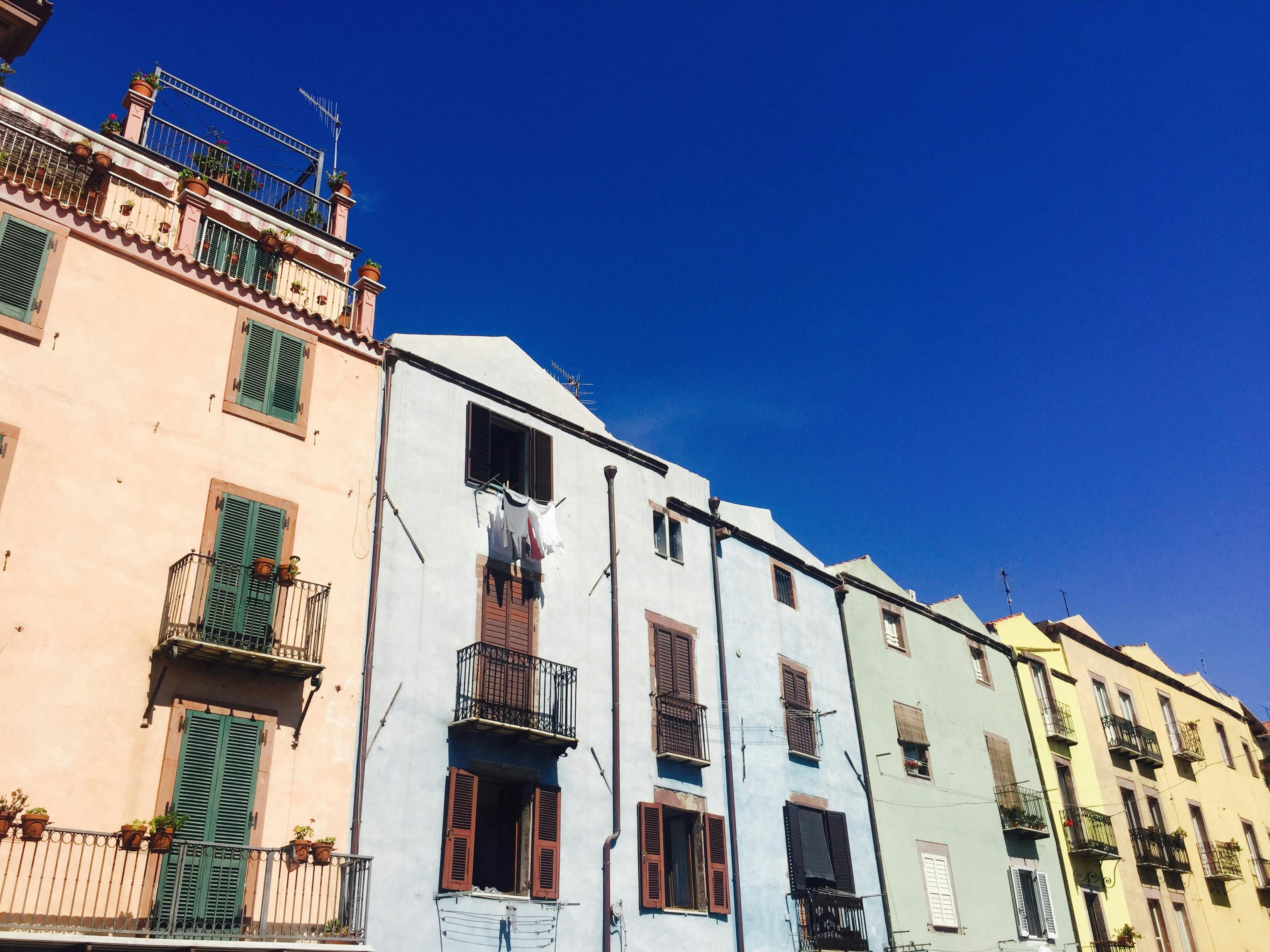 Free stock photo of blue sky, clear sky, colored house