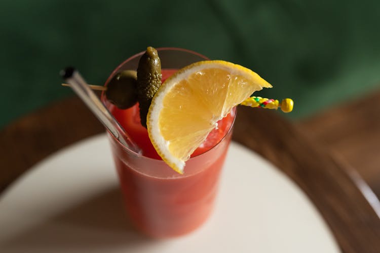 Close-Up Shot Of A Glass Of Cocktail