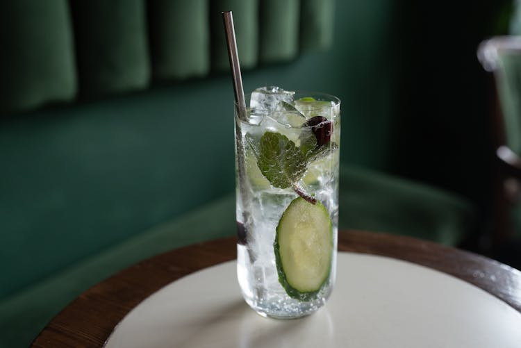 Close-up Of A Mohito Drink 