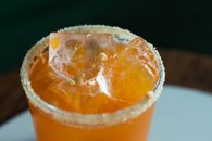 Orange Juice in Clear Drinking Glass