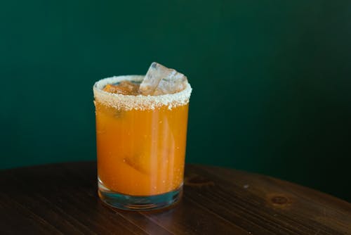 A Michelada Drink in Close-Up Photography