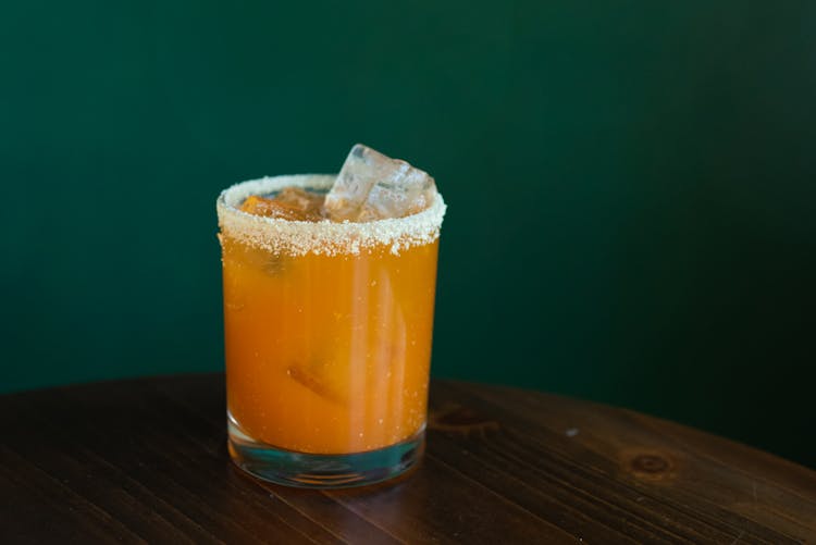 A Michelada Drink In Close-Up Photography