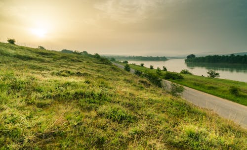 Бесплатное стоковое фото с восход, дерн, дорога