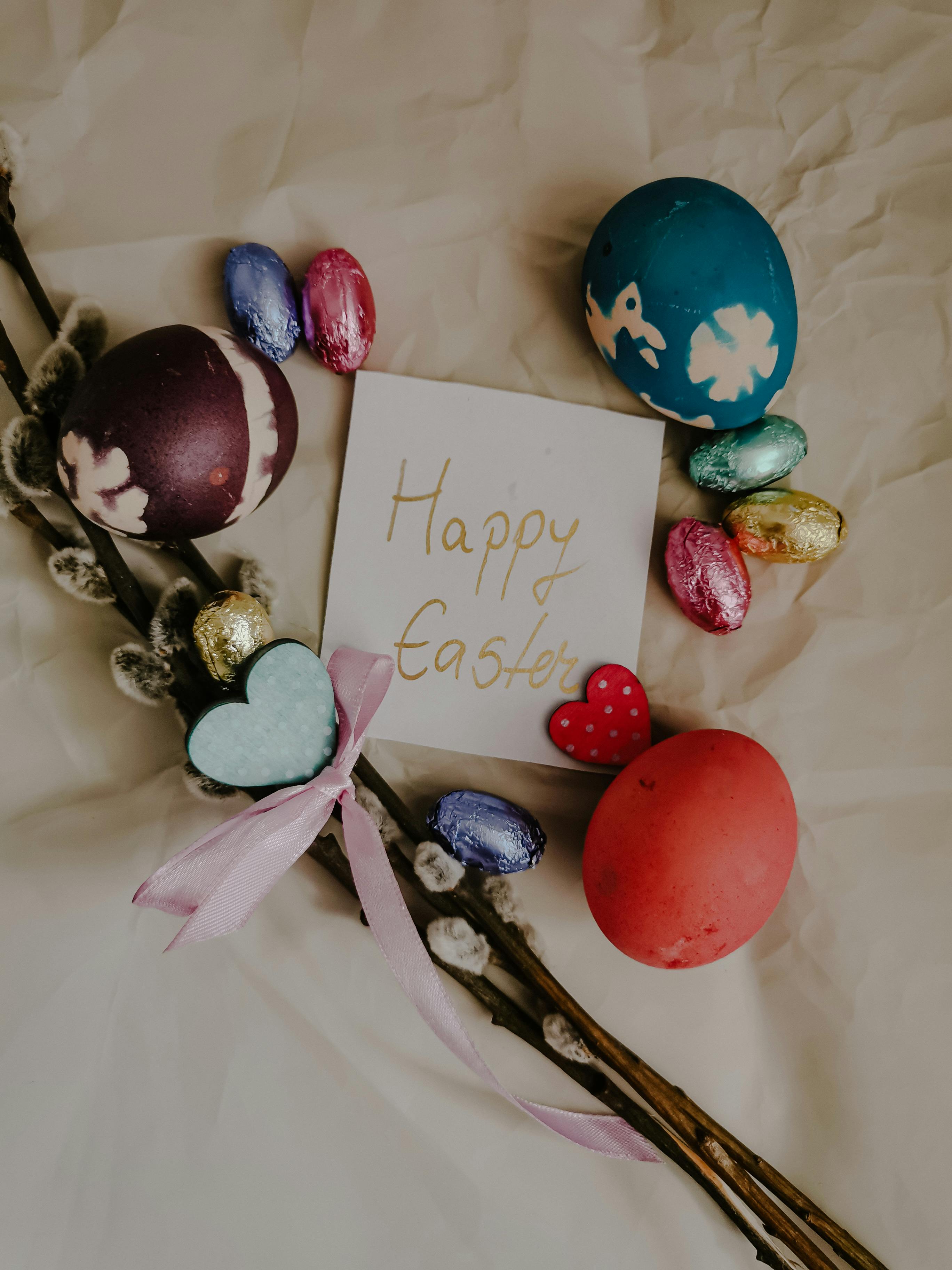 Overhead Shot of an Easter Craft Stock Photo - PixelTote