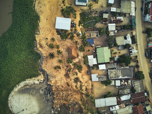 Бесплатное стоковое фото с Аэрофотосъемка, на открытом воздухе, сельская местность