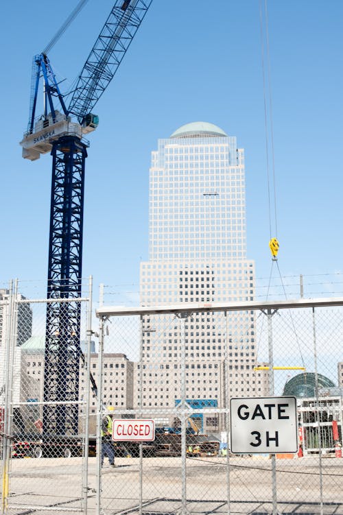 A Tower Crane on Construction Site