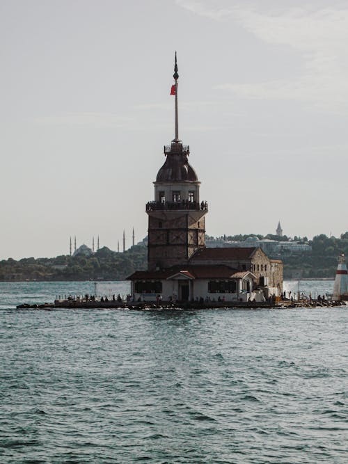 The Maiden's Tower in Bosphorus Strait in Istanbul Turkey