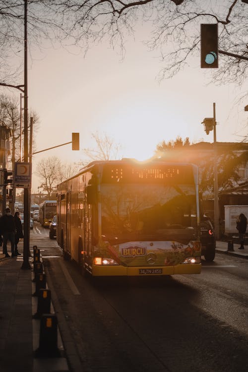 A Busy Road During the Sunset