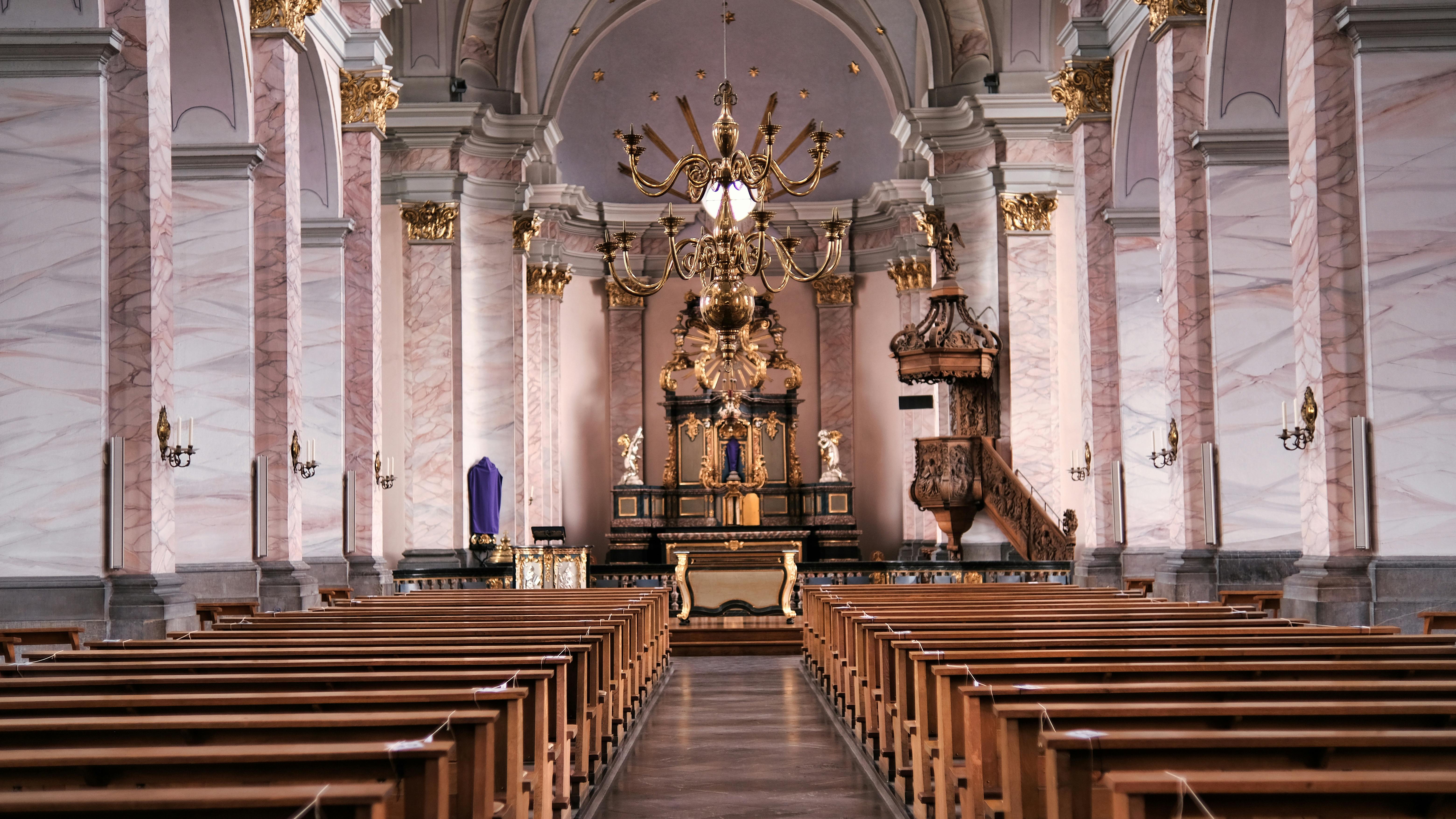 an empty church interior