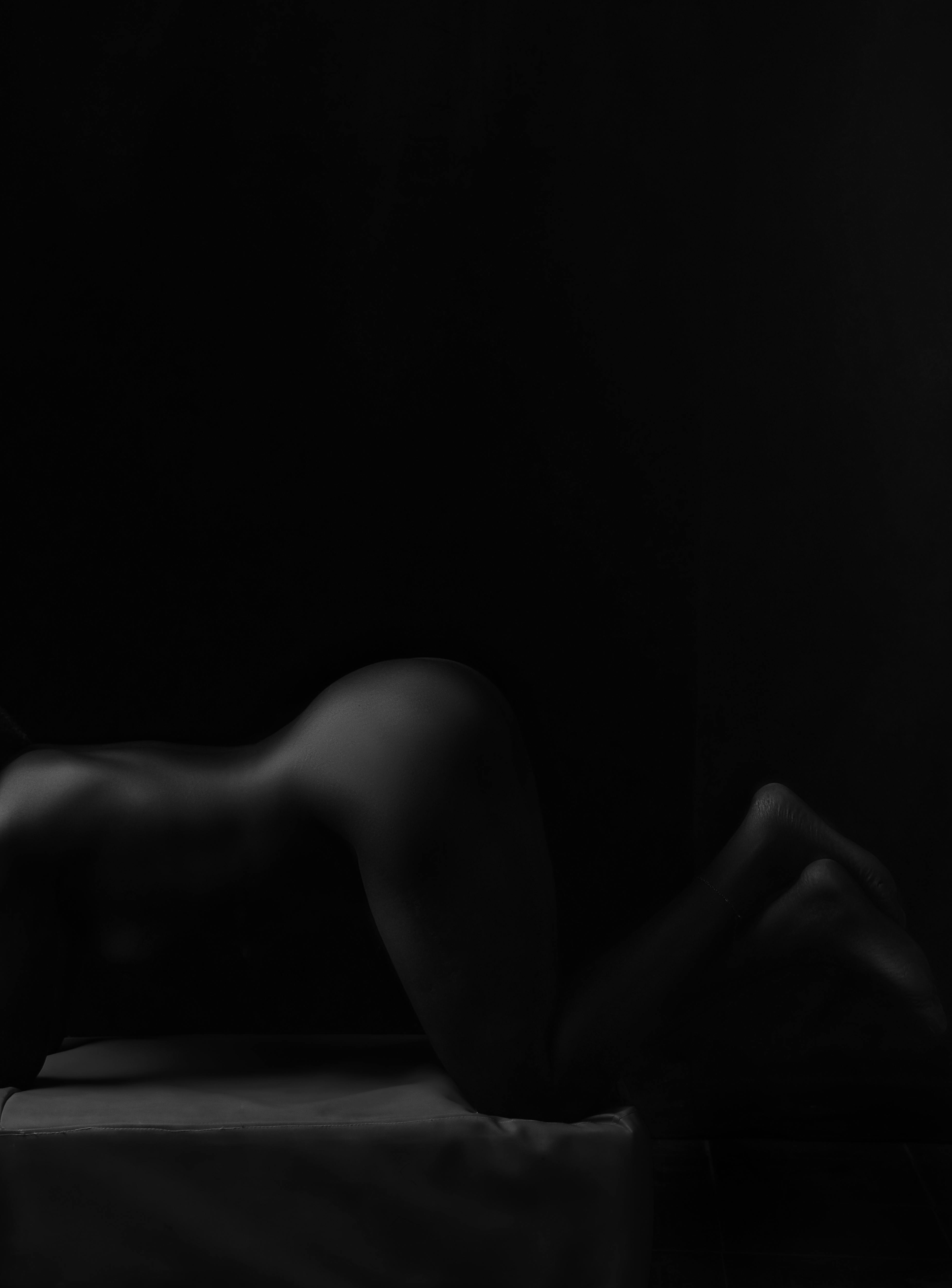 Naked woman in dark room · Free Stock Photo photo
