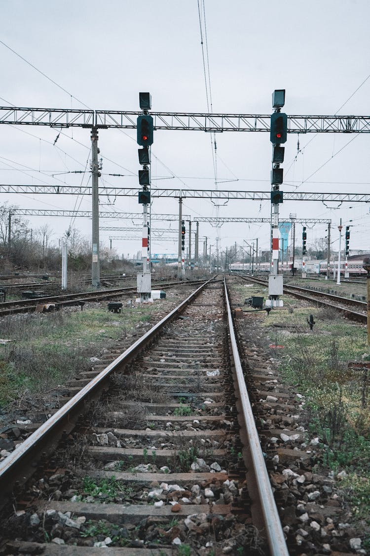 Railroad Tracks In The Junction