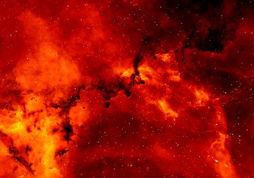 Explosão Solar Vermelha E Laranja