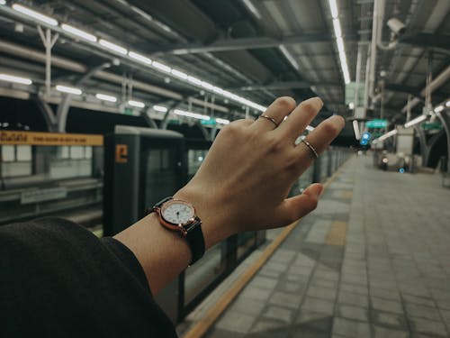 Person Wearing a Wristwatch