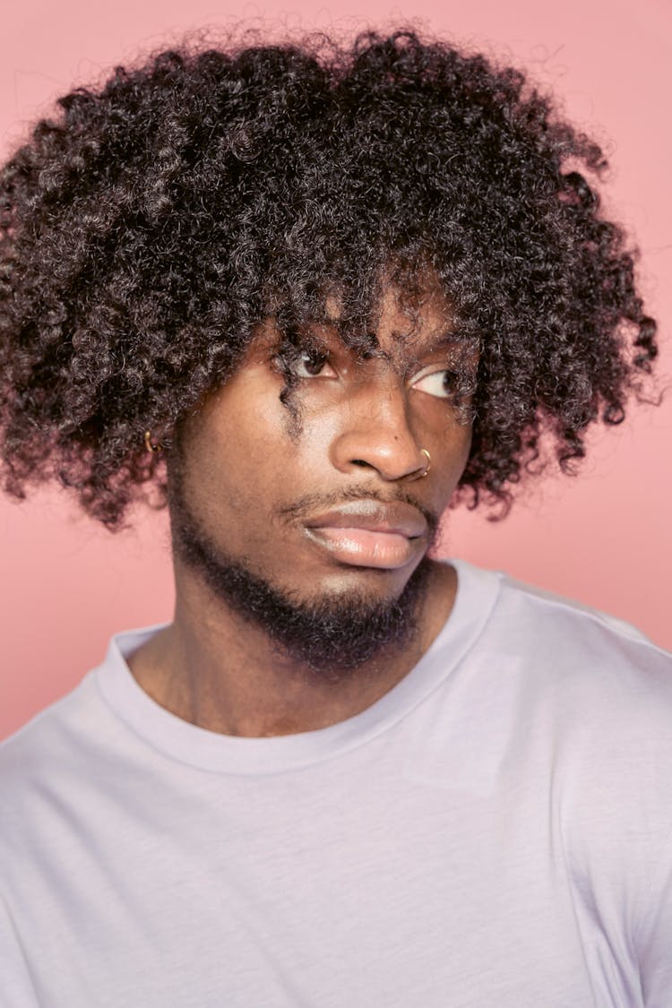 Calm Black Man In Studio