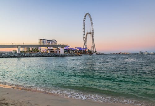 An Observation Wheel on Blue Island in Dubai