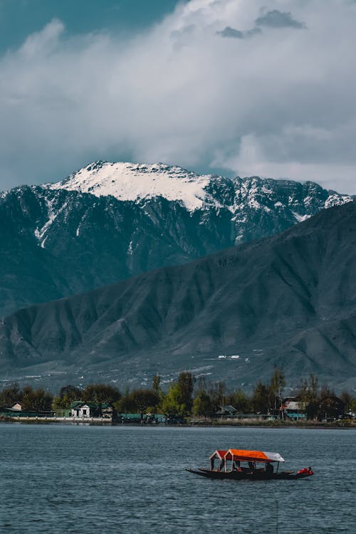 A Snow Covered Mountain Near River