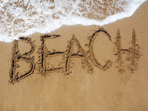 Beach Written on Sand