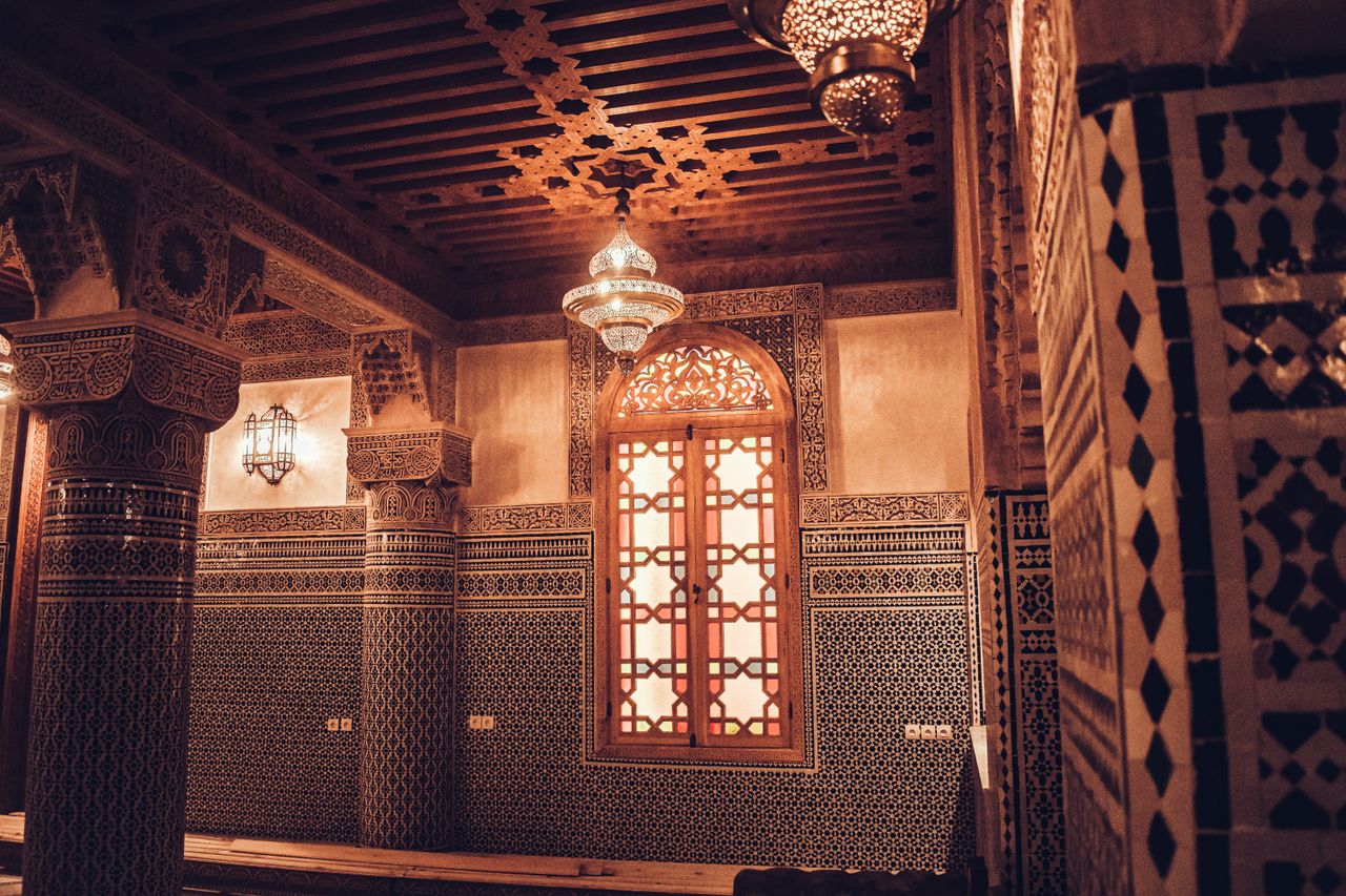 stunning moroccan interior showcasing intricate mosaics and moorish cr