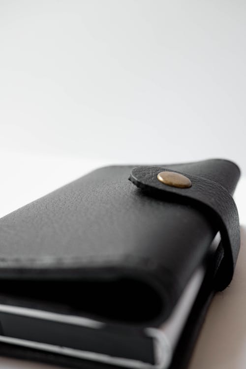 Free stock photo of black, black wallet, close up focus