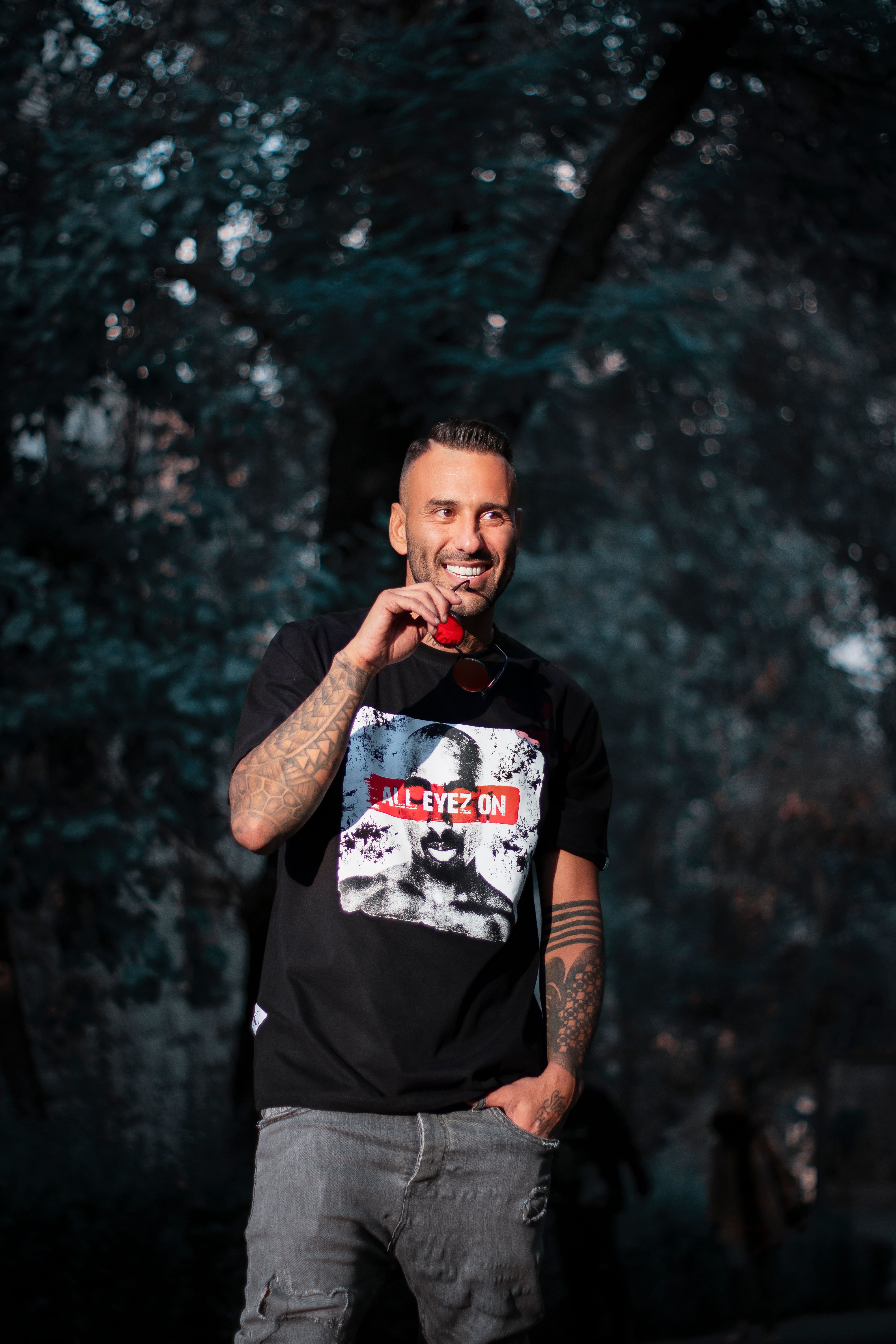 Camiseta Preta Estampada
