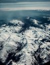 White and Black Mountain Covered by Snow