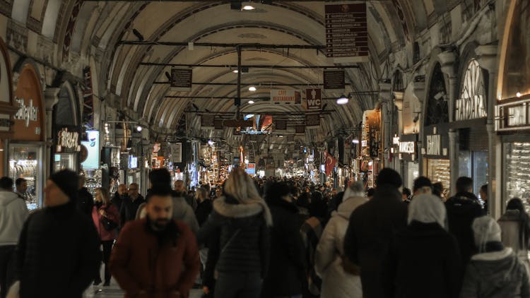 Crowd In The Grand Bazaar, Istanbul