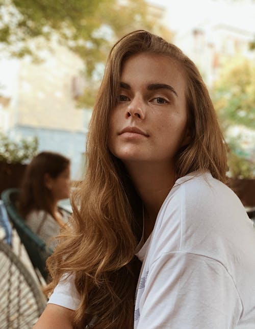 Beautiful Woman in White Shirt