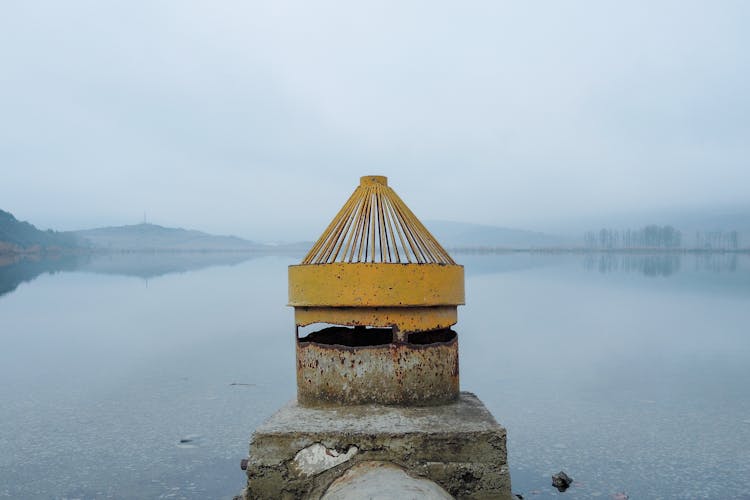 Part Of Drain System On Lake