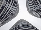 A Low Angle Shot of High Rise Buildings