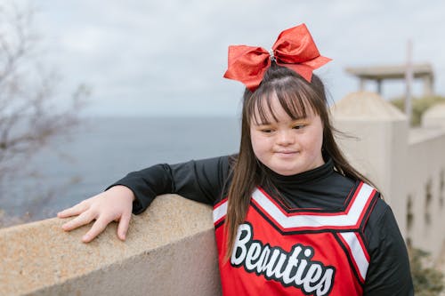 A Woman in Cheerleader Outfit 