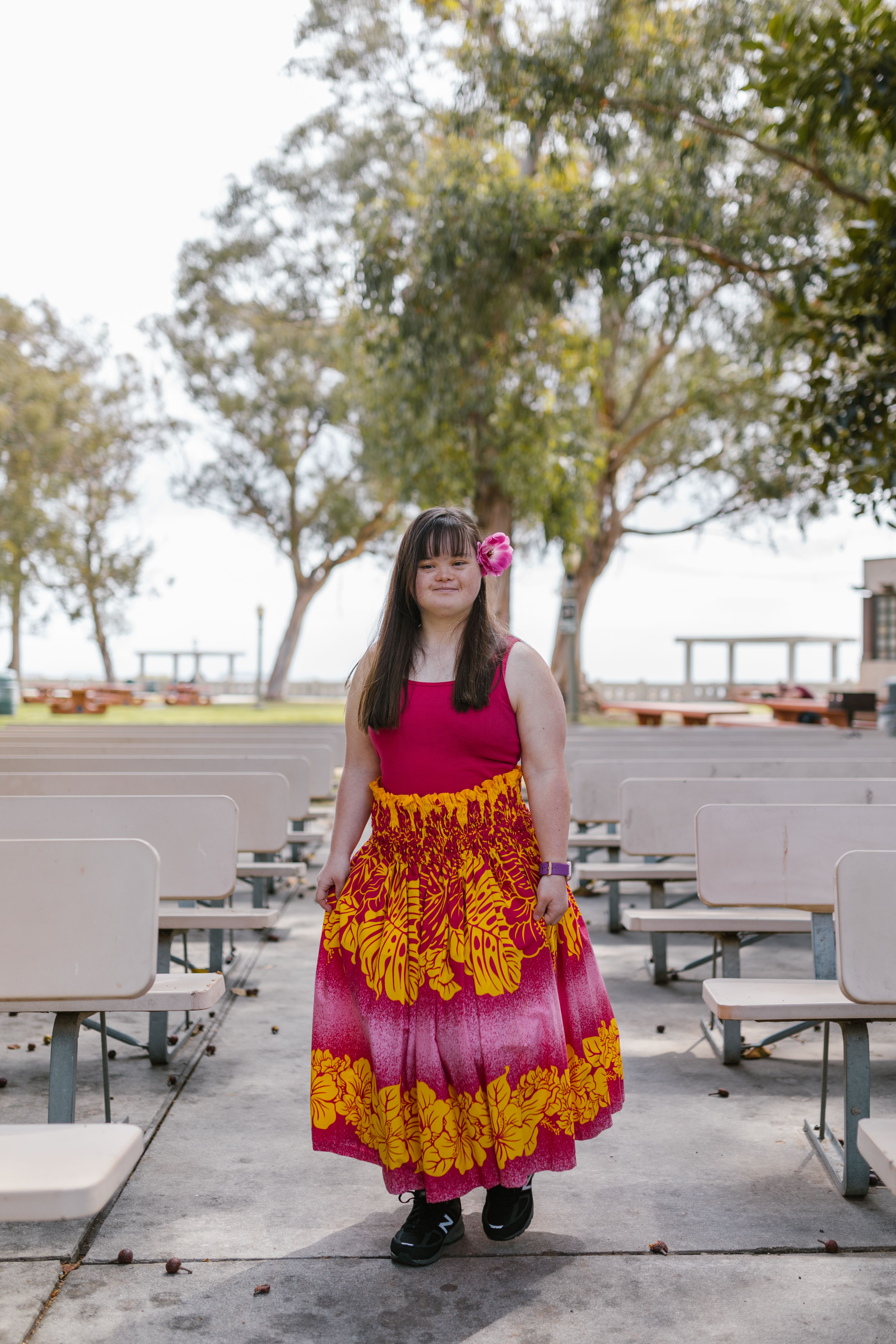 A Girl in Floral Dress at the Park · Free Stock Photo