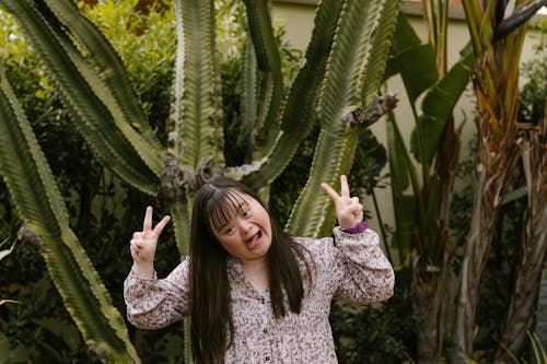 A Girl Making a Funny Face