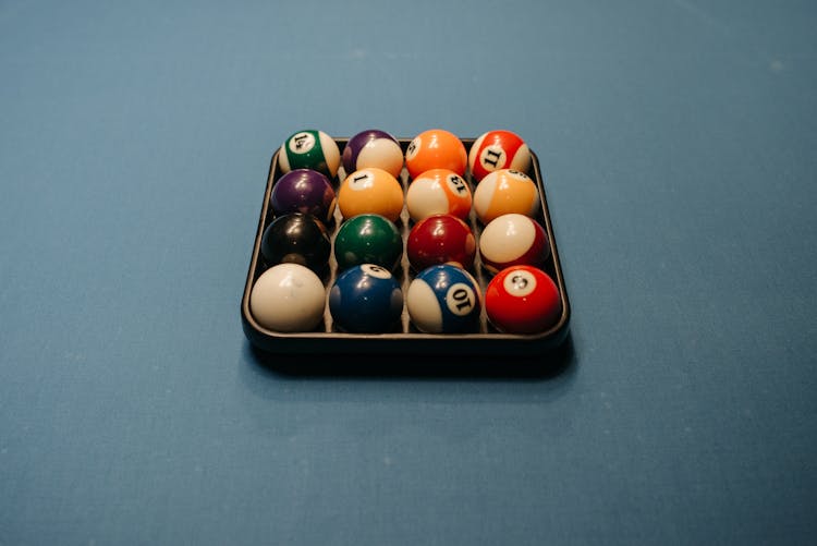 Billiard Balls On A Rack