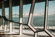 Geometric Shaped Metal Frame Glass Windows