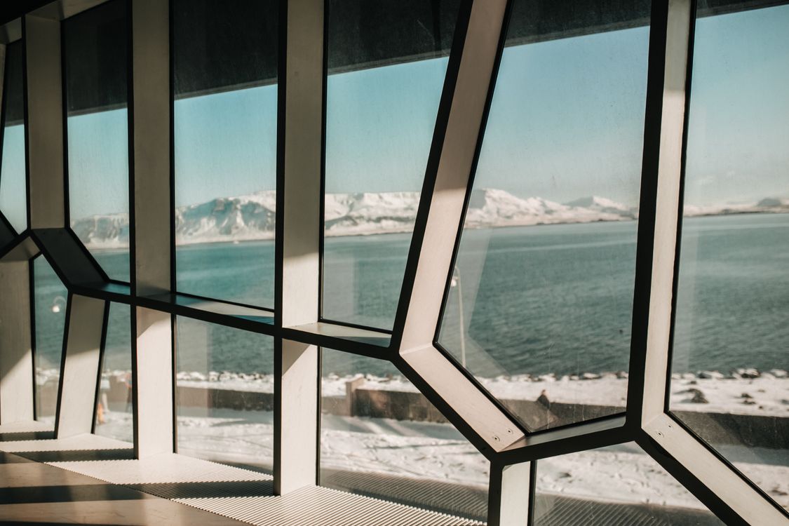Geometric Shaped Metal Frame Glass Windows · Free Stock Photo