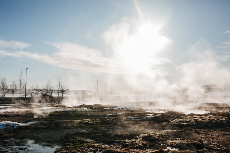 A Geothermal Area In Iceland