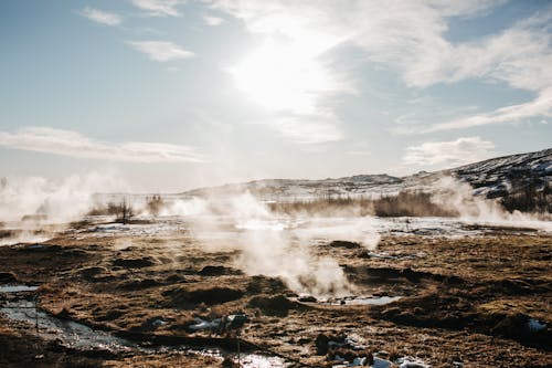 Free A Geothermal Area in Iceland Stock Photo