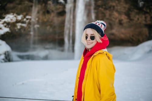 A Woman Wearing Stylish Winter Clothing