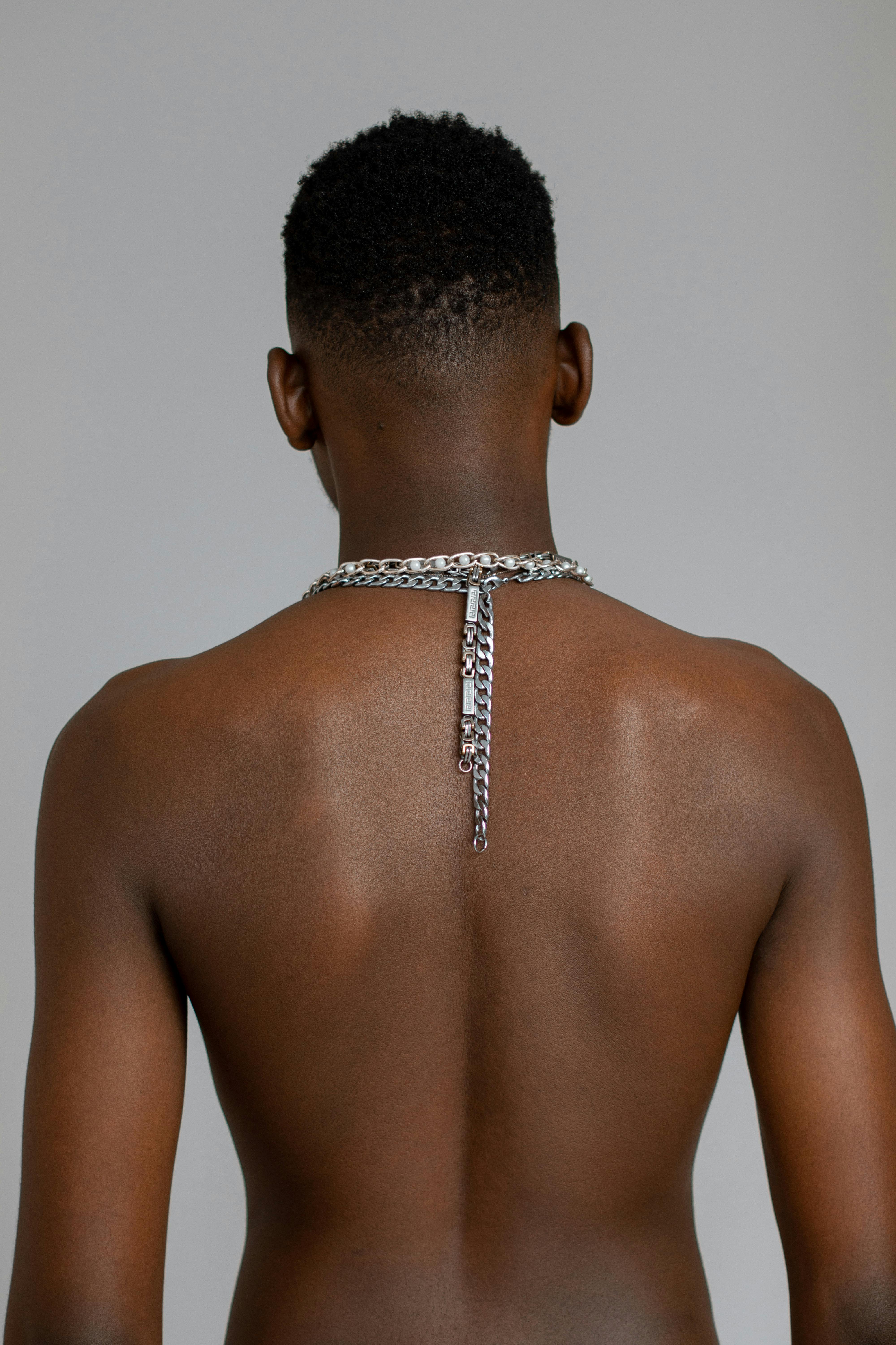 Topless Man With Silver Chain Necklace · Free Stock Photo