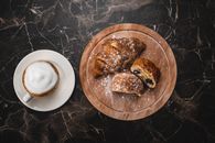 Chocolate Cookies on Brown Ceramic Plate